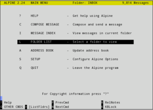 Los mejores correos para usar con Alpine en Linux